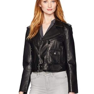 C.K jeans leather Moto jacket